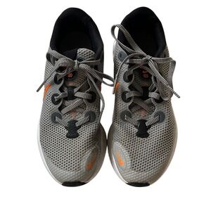 Nike Renew Run Sneakers Kids 4Y Grey Orange Black CT1430-070 Mesh Athletic